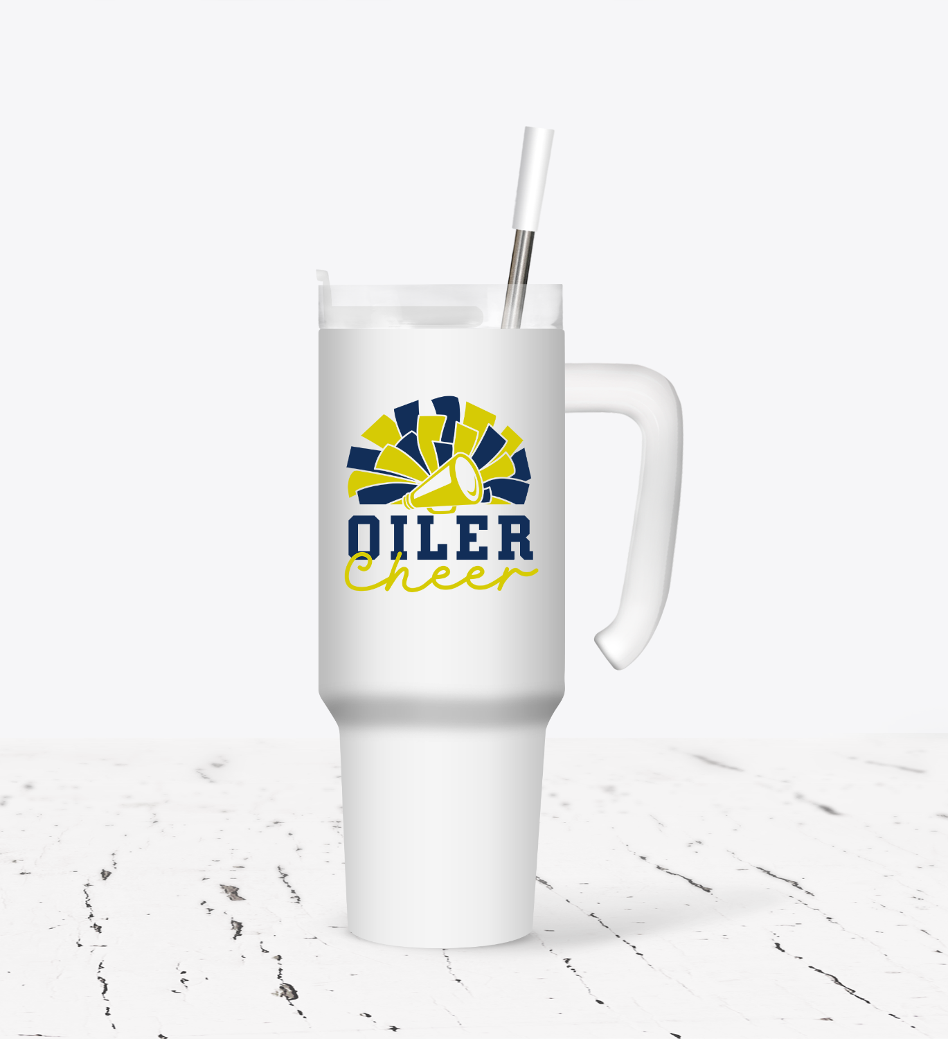 MPHS Cheer 30 oz Holographic Handle Tumbler (Personalized)