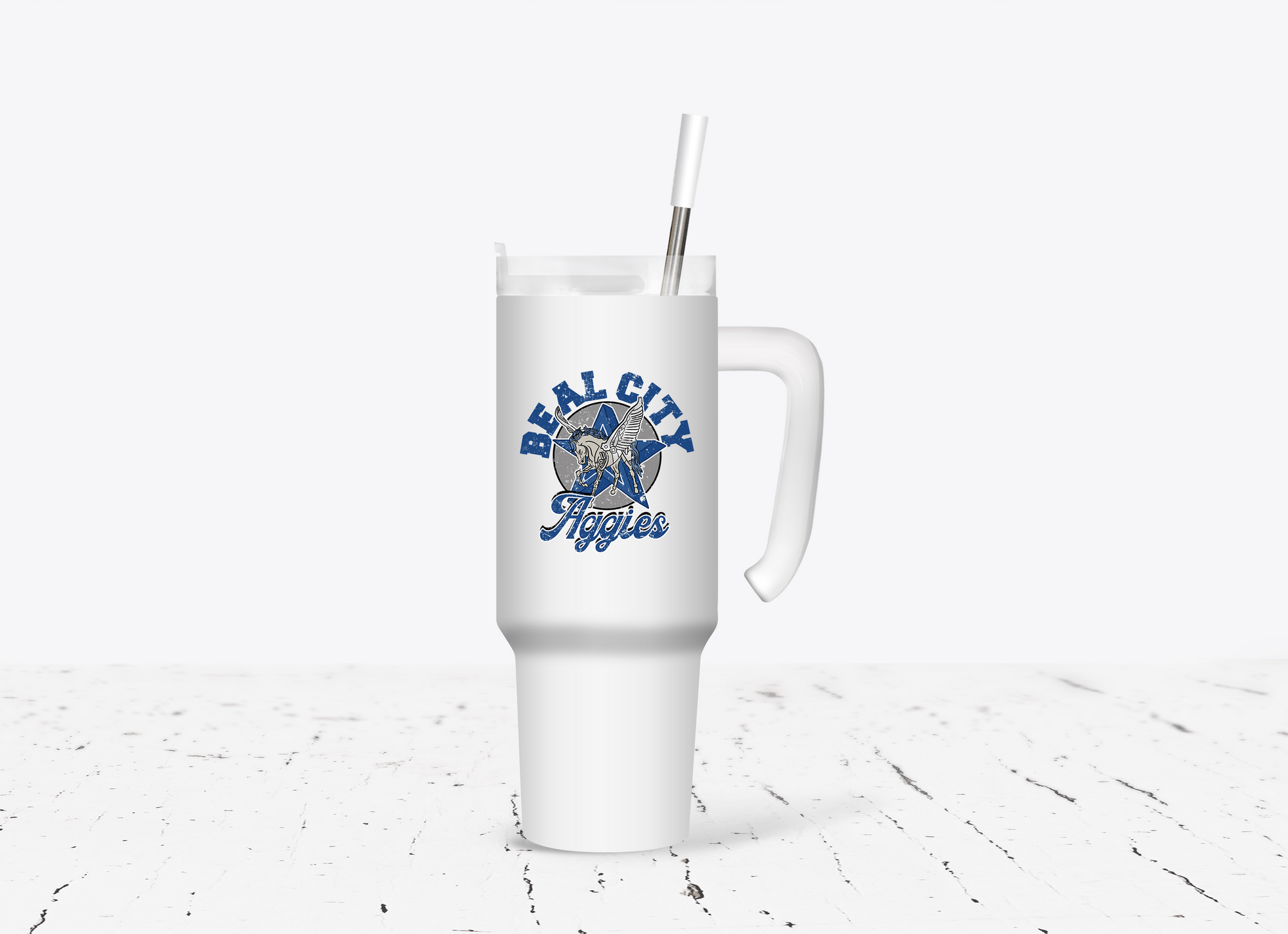 Beal City 30 oz Holographic Grippy Handle Tumbler