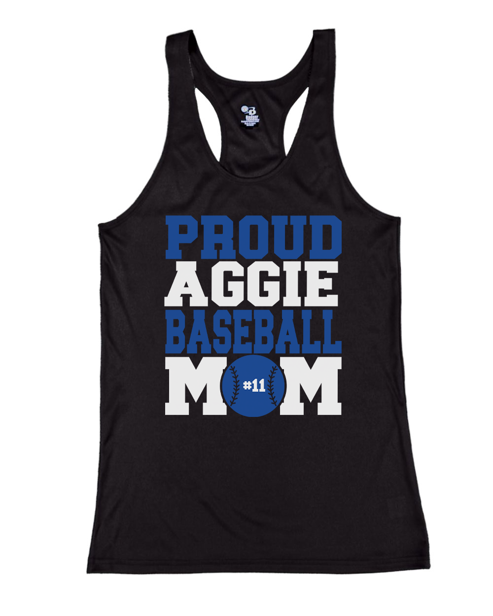 LADIES Proud Aggie Baseball Mom Tank